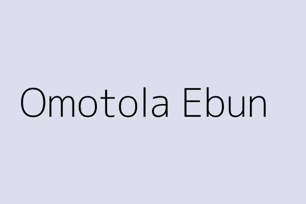 Omotola Ebun